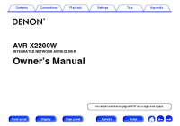 Denon AVR-X2200W-Owners-Manual